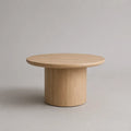 Tavolino rotondo in rovere naturale MDF, Ø 80 x H 45 cm